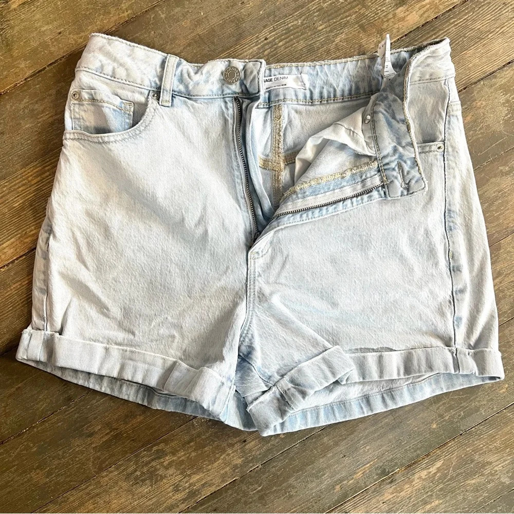 Garage Premium Distressed Denim Shorts Ultra High Rise Mom Jeans 5 Pocket Size 9